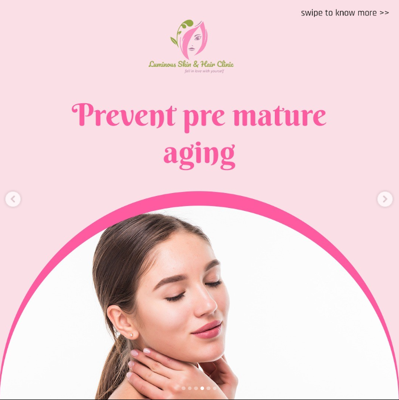 post for dr poornima’s hair and skin clinic